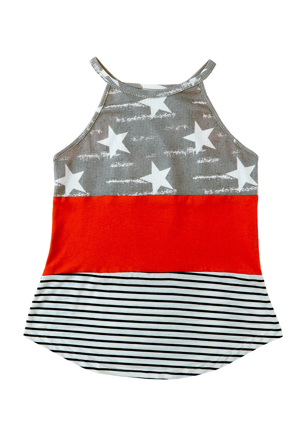 American Flag Colour Block Sleeveless Top | Multicolour