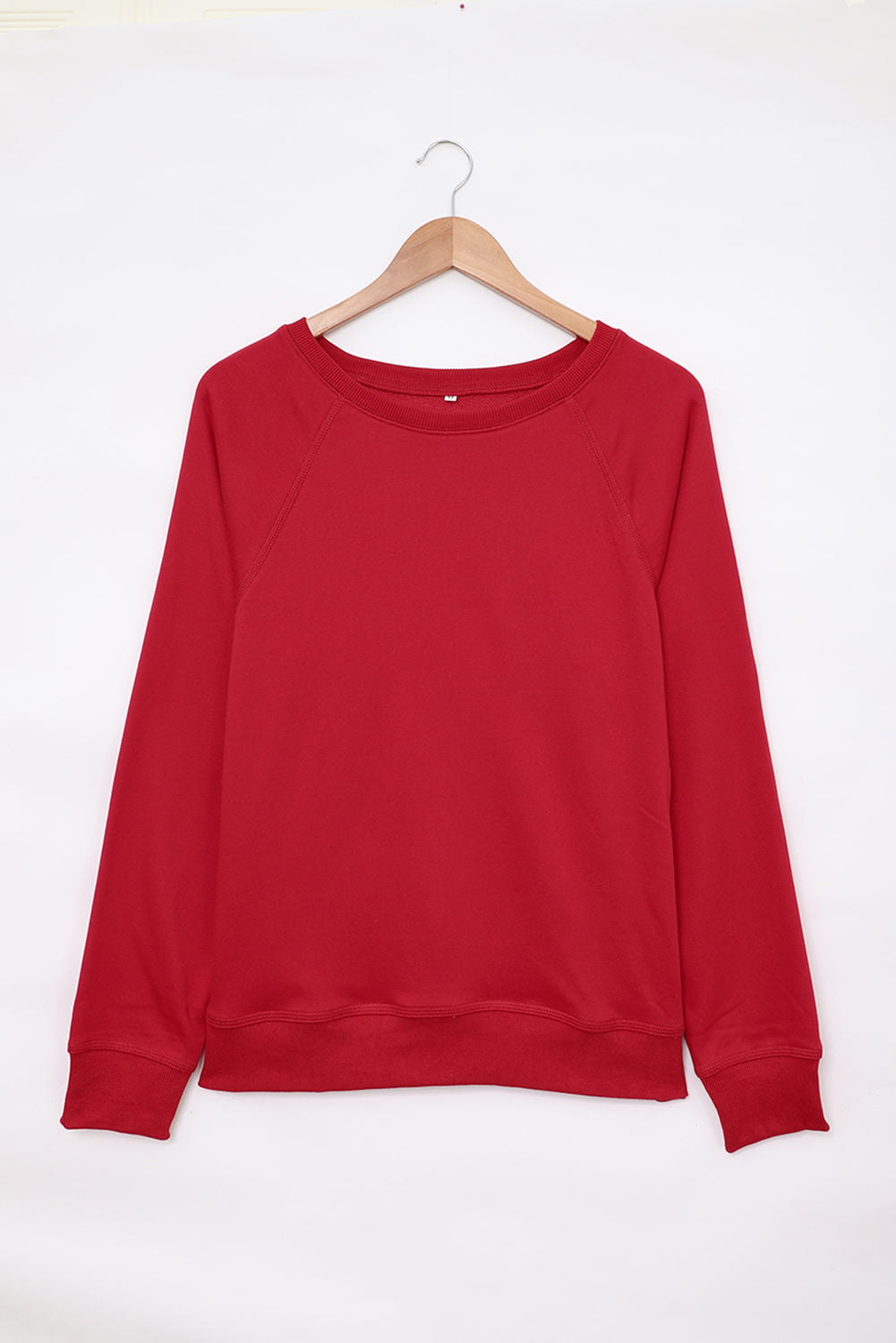 Fiery  Baseball Mom French Terry Cotton Blend Sweatshirt | Red