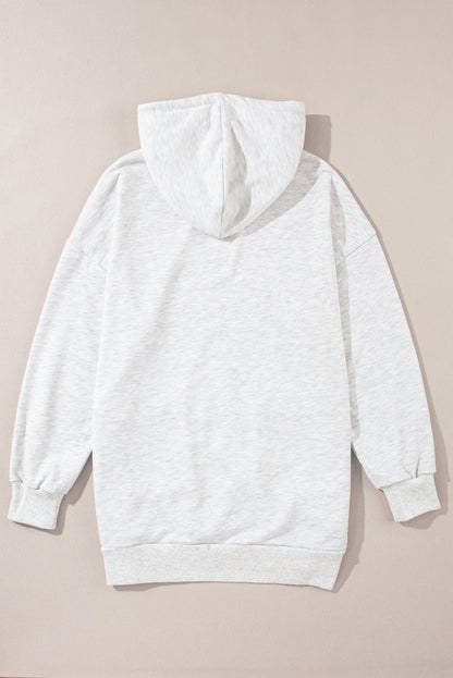 Double Flap Pocket Drawstring Hoodie | Apricot