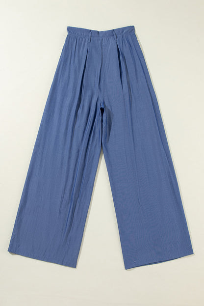 Belted Frilly Waist Wide Leg Loose Pants | Wild Wind