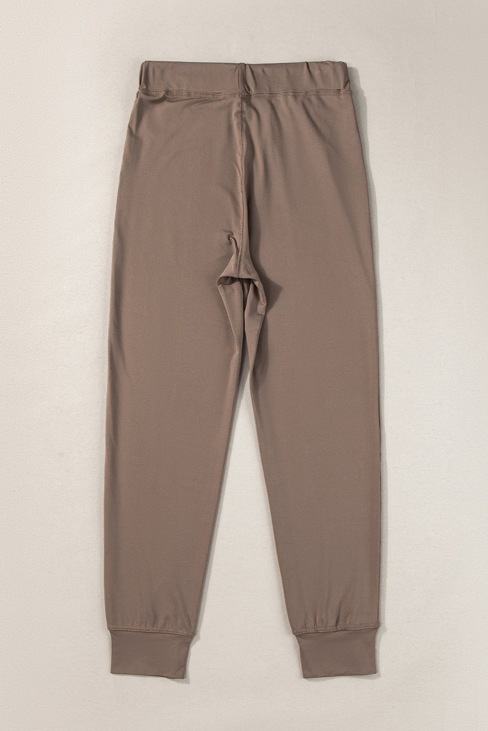 Drawstring Waist Pocketed Joggers | Dark Brown