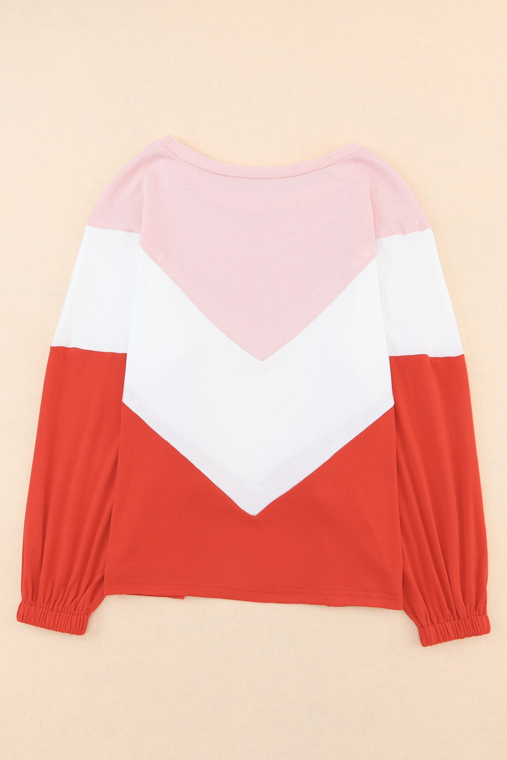 Oversized Chevron Knit Top | Orange