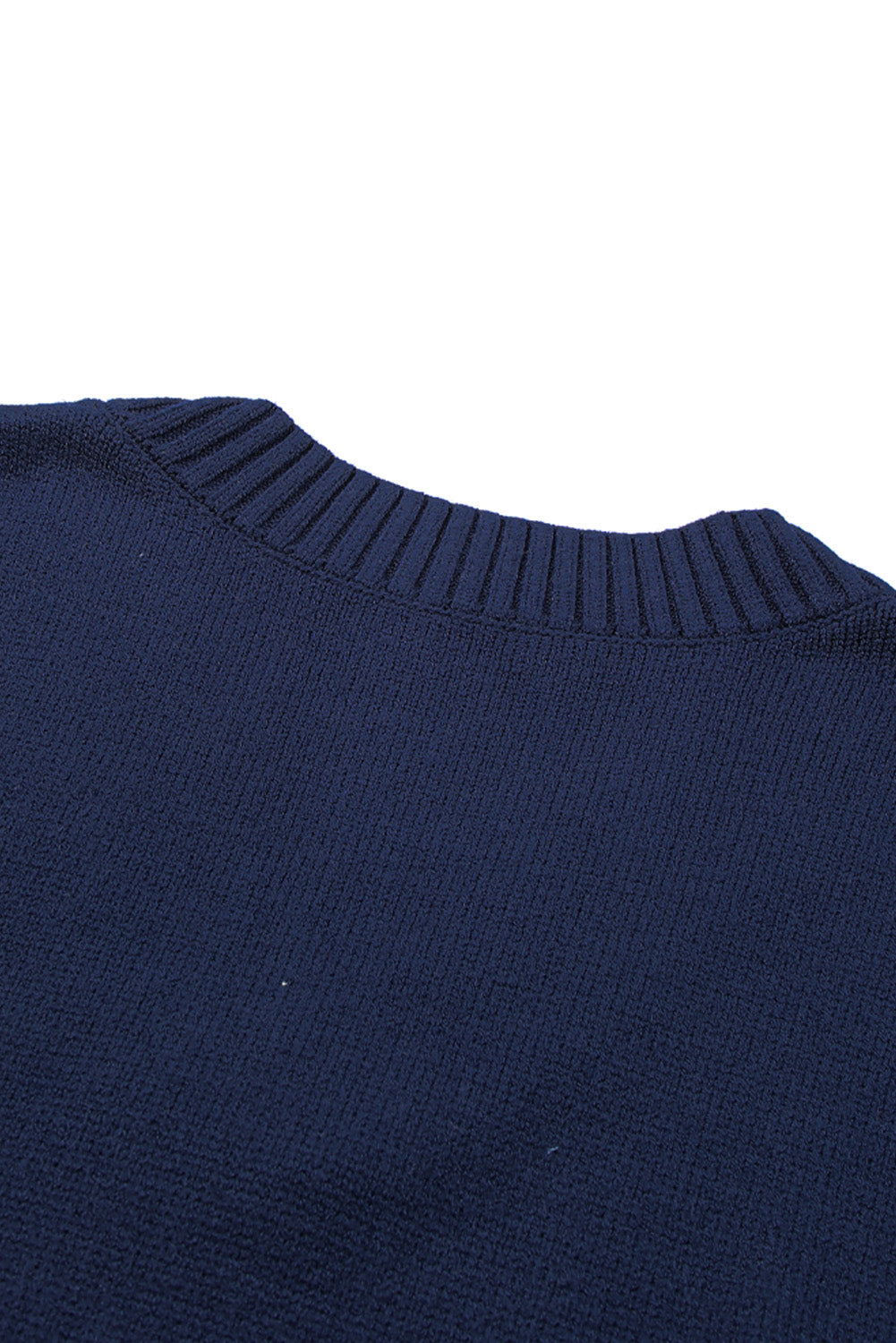 Dark  Knit Vest Pullover Sweater | Blue