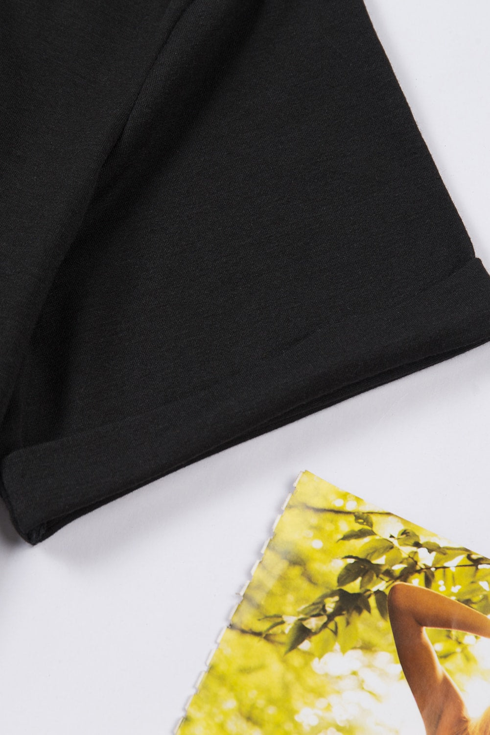 Solid Colour Crew Neck Tee | Black