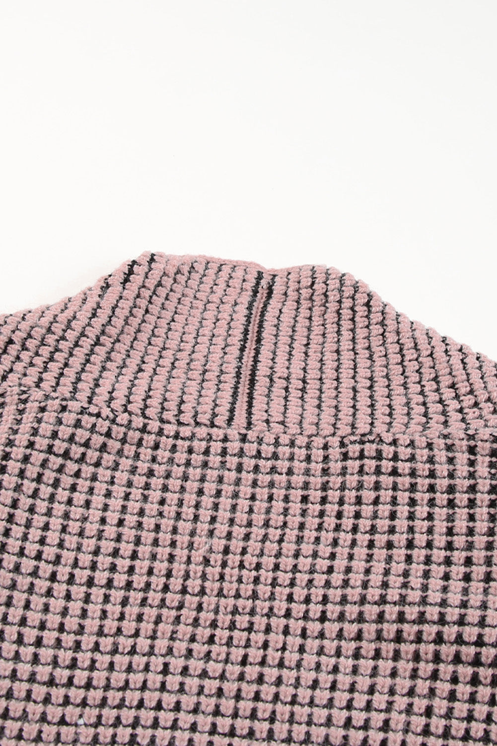 Chunky Waffle Knit Oversized Collar Cardigan | Pink