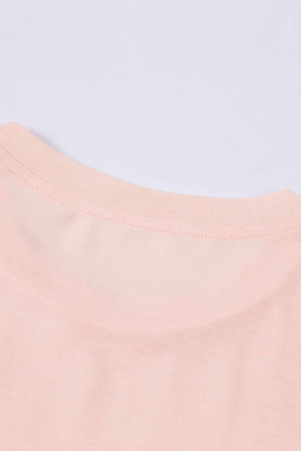 Solid Colour Crew Neck Tee | Pink