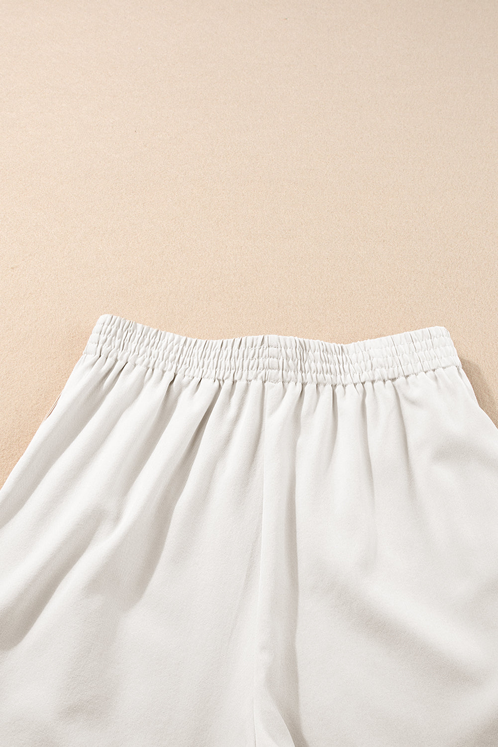 Ricrac Trim Tank Top Elastic Waist Shorts Set | White