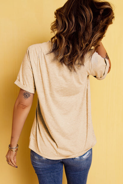 Corn Crop Top Graphic Tee | Khaki