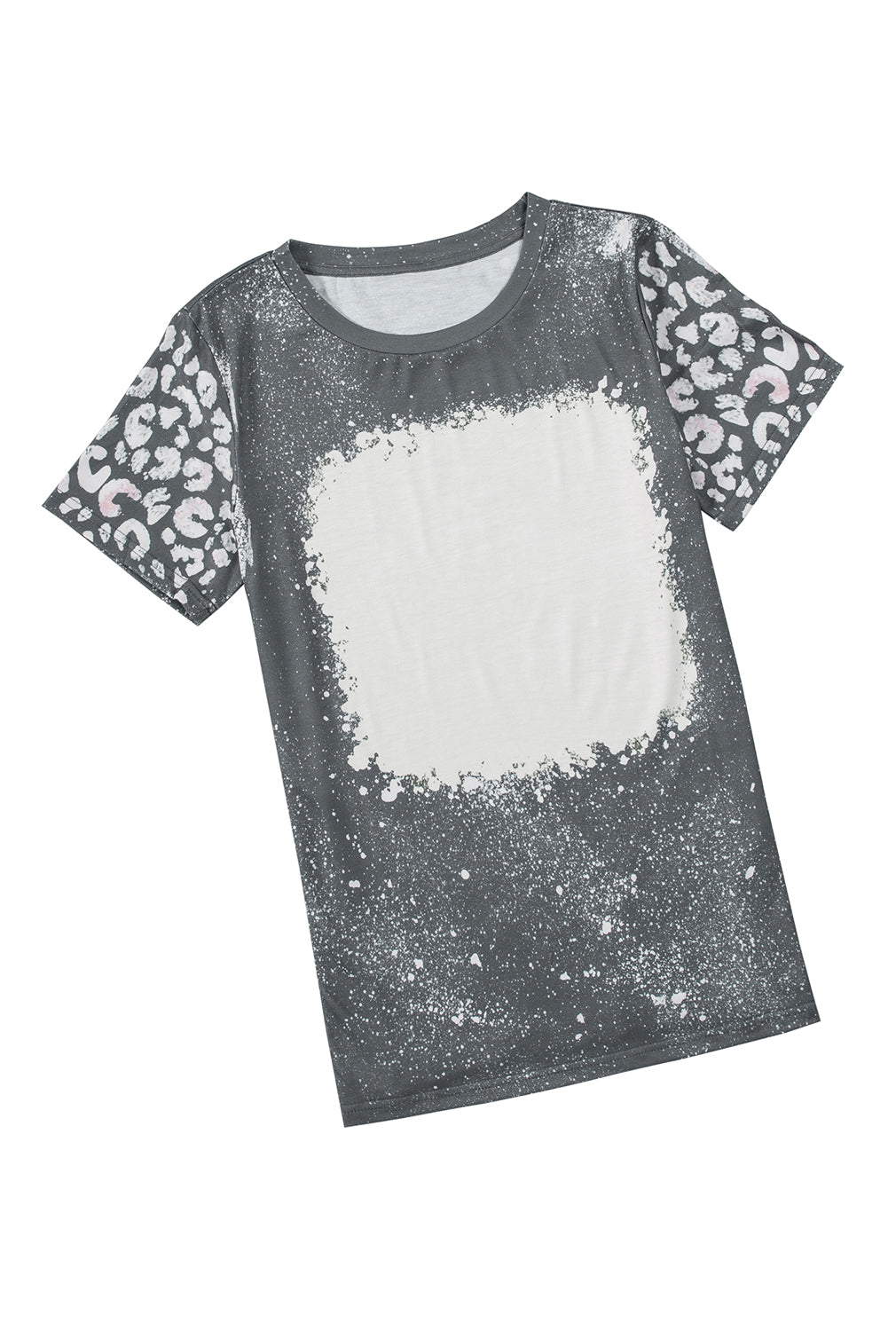 Bleached Leopard Short Sleeve T-Shirt | Gray