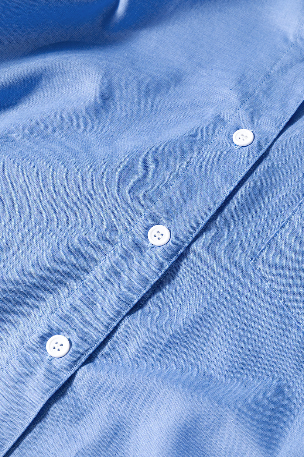 Boyfriend Chest Pocket Tunic Shirt | Blue