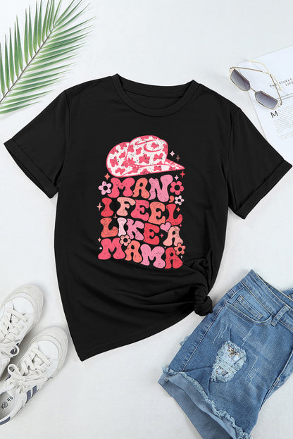 Man I Feel Like A Mama Graphic Tee | Black