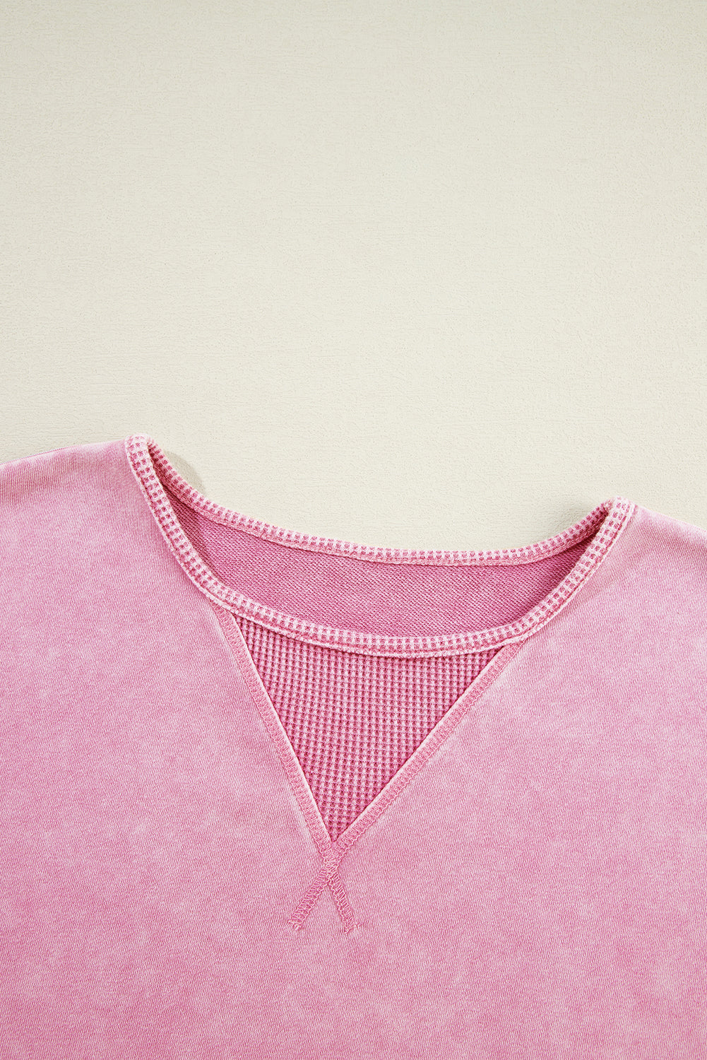 Mineral Wash Drop Shoulder Pullover Sweatshirt | Strawberry Pink