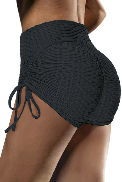 Butt Lifting High Waist Yoga Shorts | Black