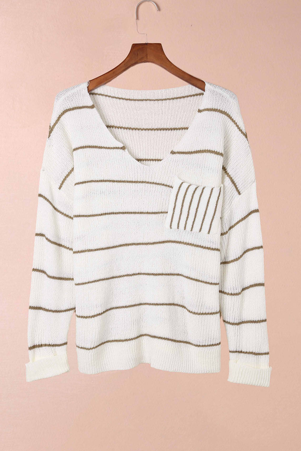 Chest Pocket d Sweater | Stripe