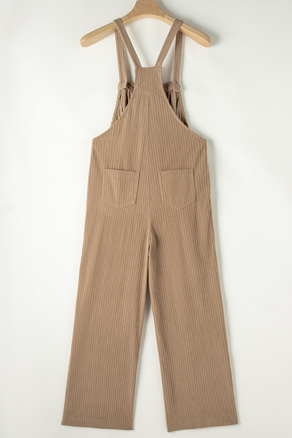 Solid Pocketed Loose Fit Corduroy Overall | Gray Morn