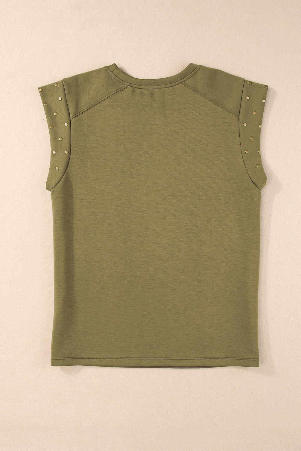 Studded Short Sleeve Top | Guacamole Green