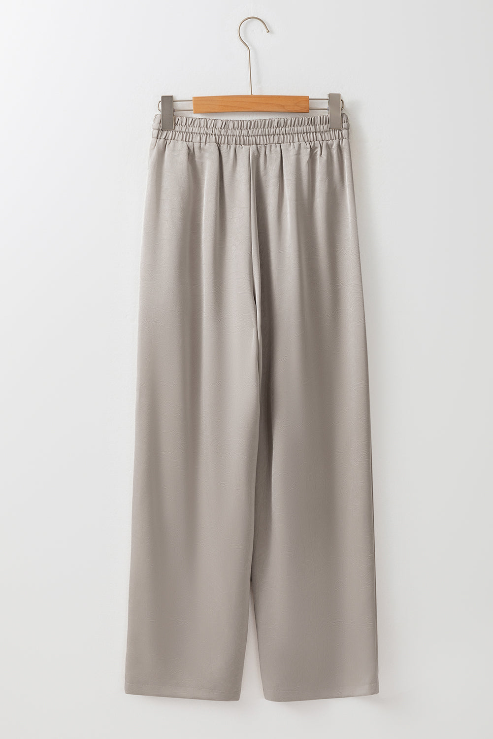 Solid Pleated Lace-Up High Waist Wide Leg Pants | Jet Stream