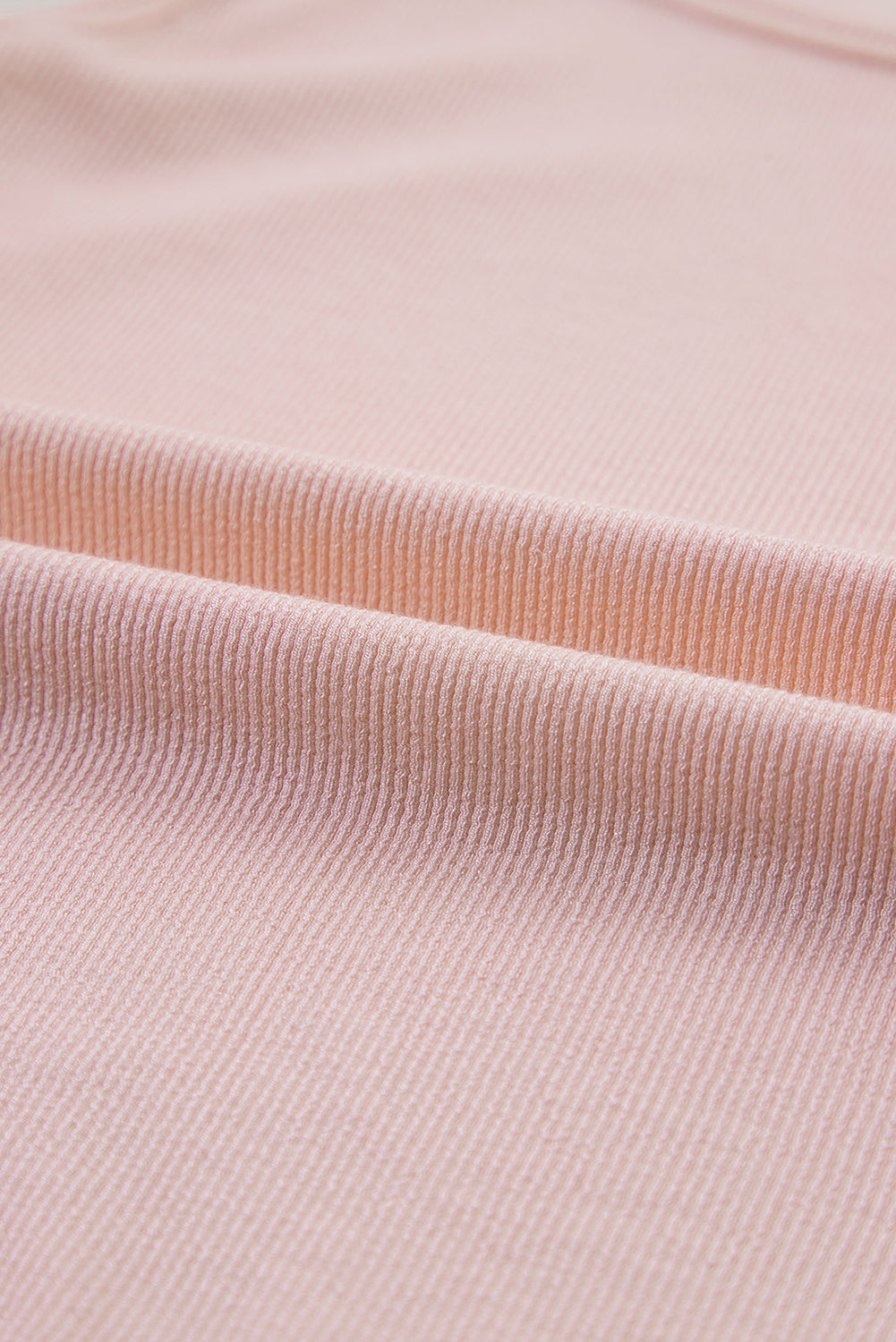 Plain Ruched Side Slim Tank Top | Apricot Pink