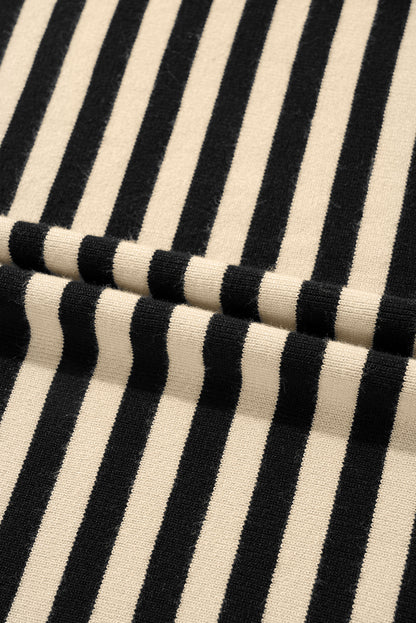 Crew Neck Slim Fit Sweater Vest | Black Stripe