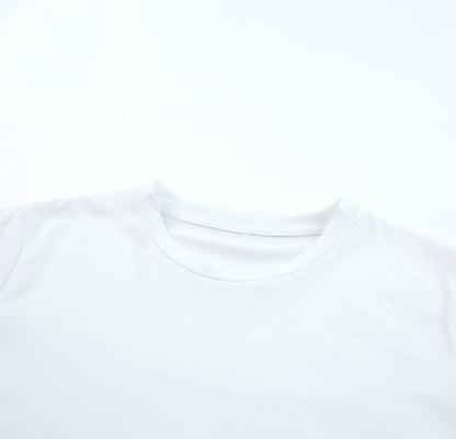 Solid Colour Crew Neck Tee | White