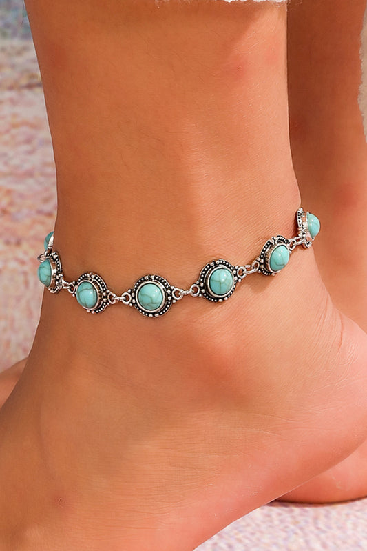 Mint Green Bohemia Natural Turquoise Anklet