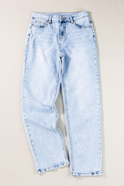 Acid Wash Straight Jeans | Beau Blue