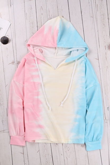 Colourblock The Sun Cotton Blend Tie Dye Hoodie | Pink