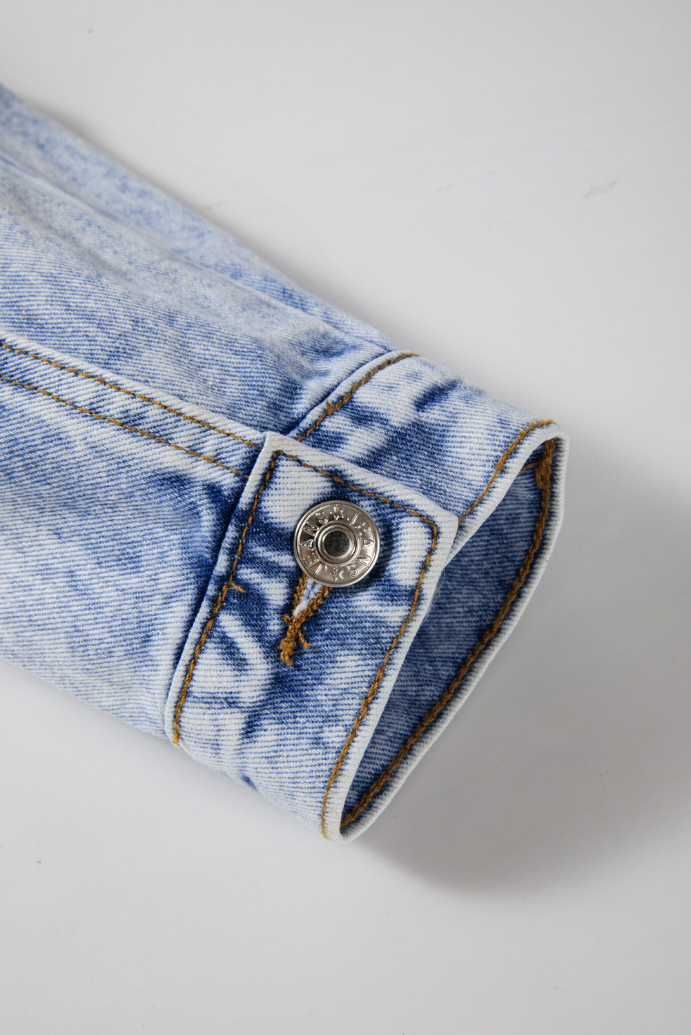 Vintage Washed Flap Pockets Denim Jacket | Beau Blue