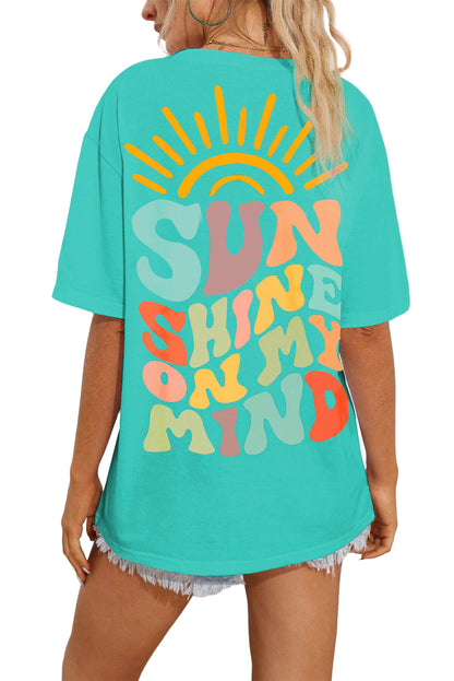 Sunshine On My Mind Graphic Tee | Mint Green