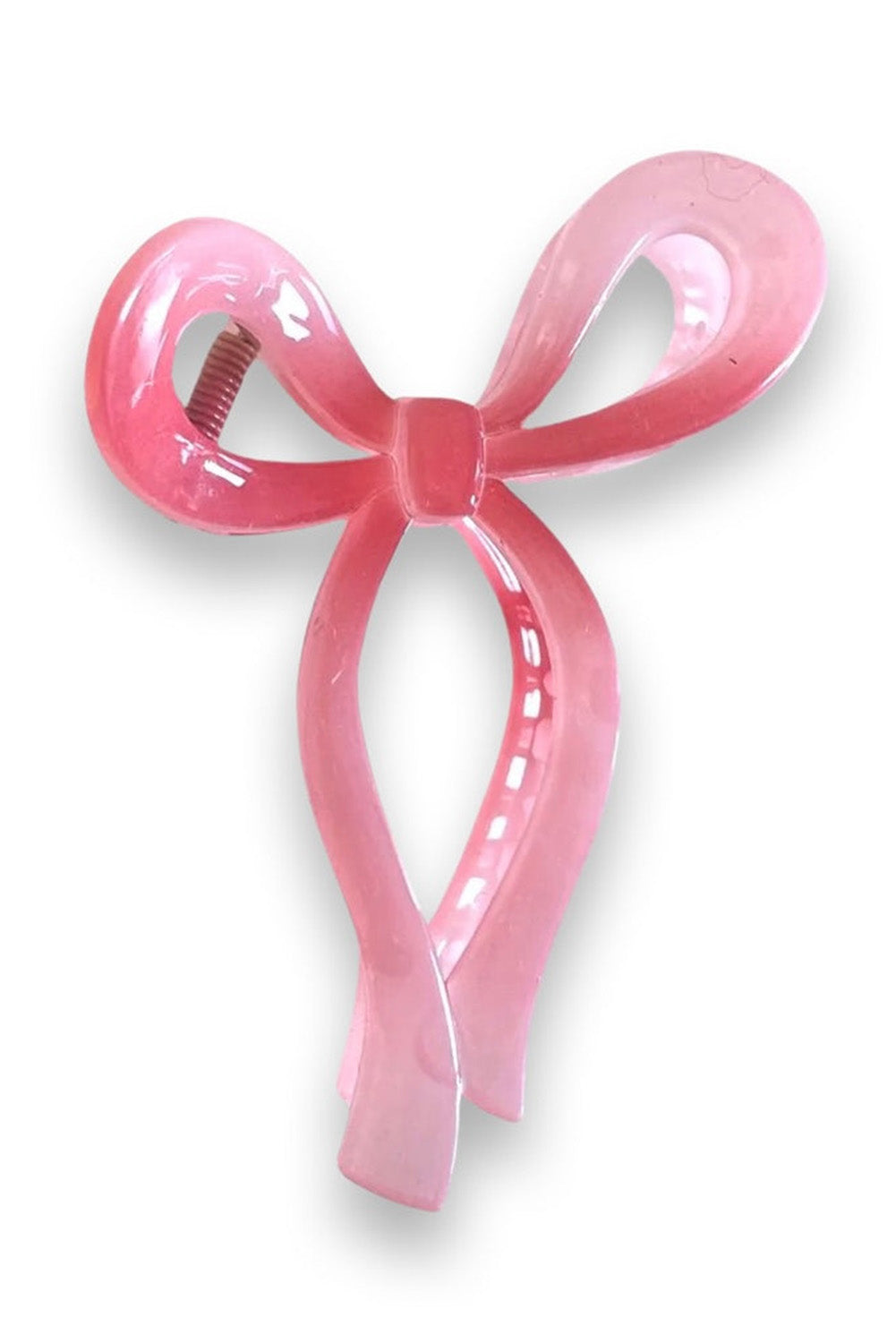 Long Tail Bow Knot Shape Claw Clip | Pink