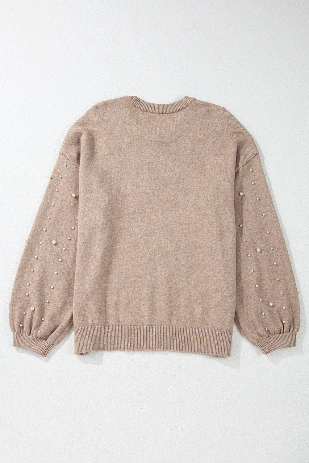 Pearled Drop Shoulder Plus Size Sweater | Smoke Gray