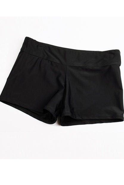 Solid Colour High Waist Swim Bottom | Black