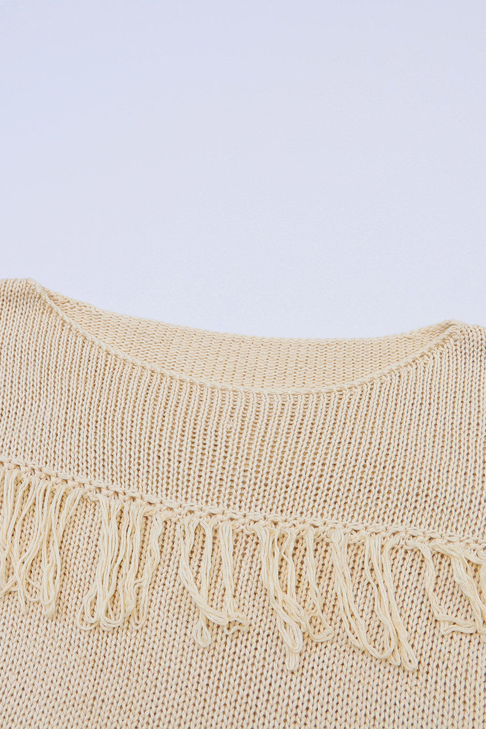 Boho Tasseled Knitted Sweater | Khaki