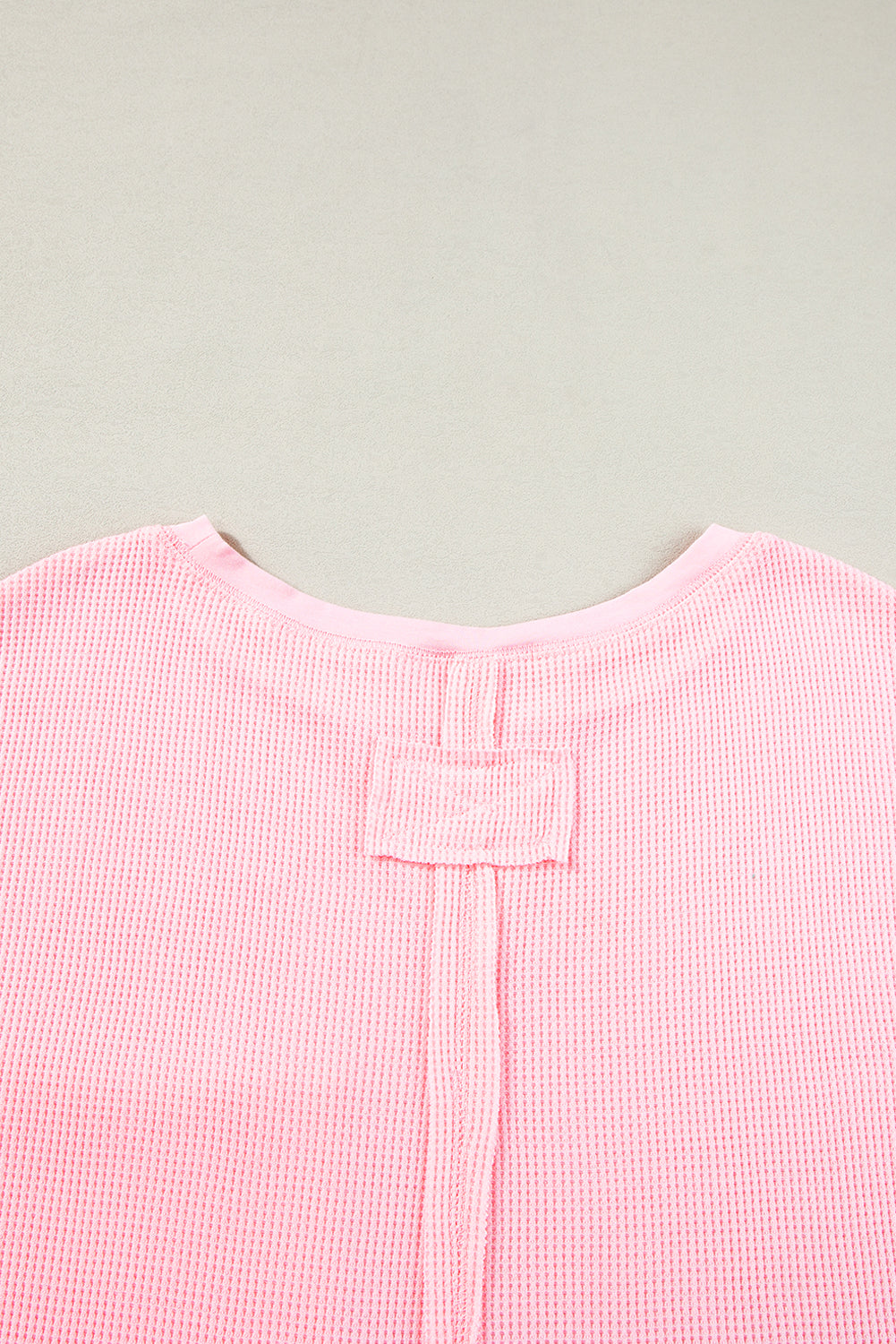 Waffle Knit Oversize Tee And Shorts Set | Light Pink