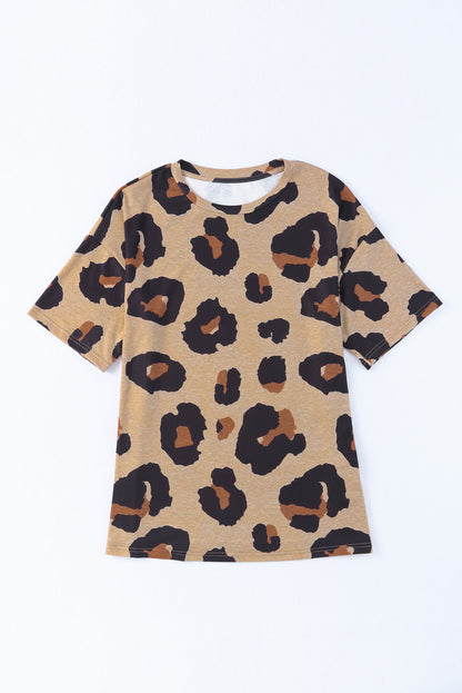 Boyfriend  Print Loose T Shirt | Leopard