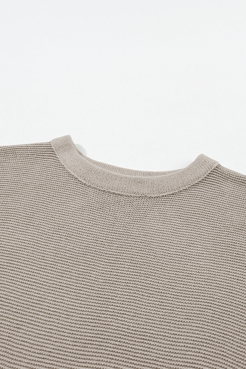 High Neck Short Bat Sleeve Sweater | Apricot