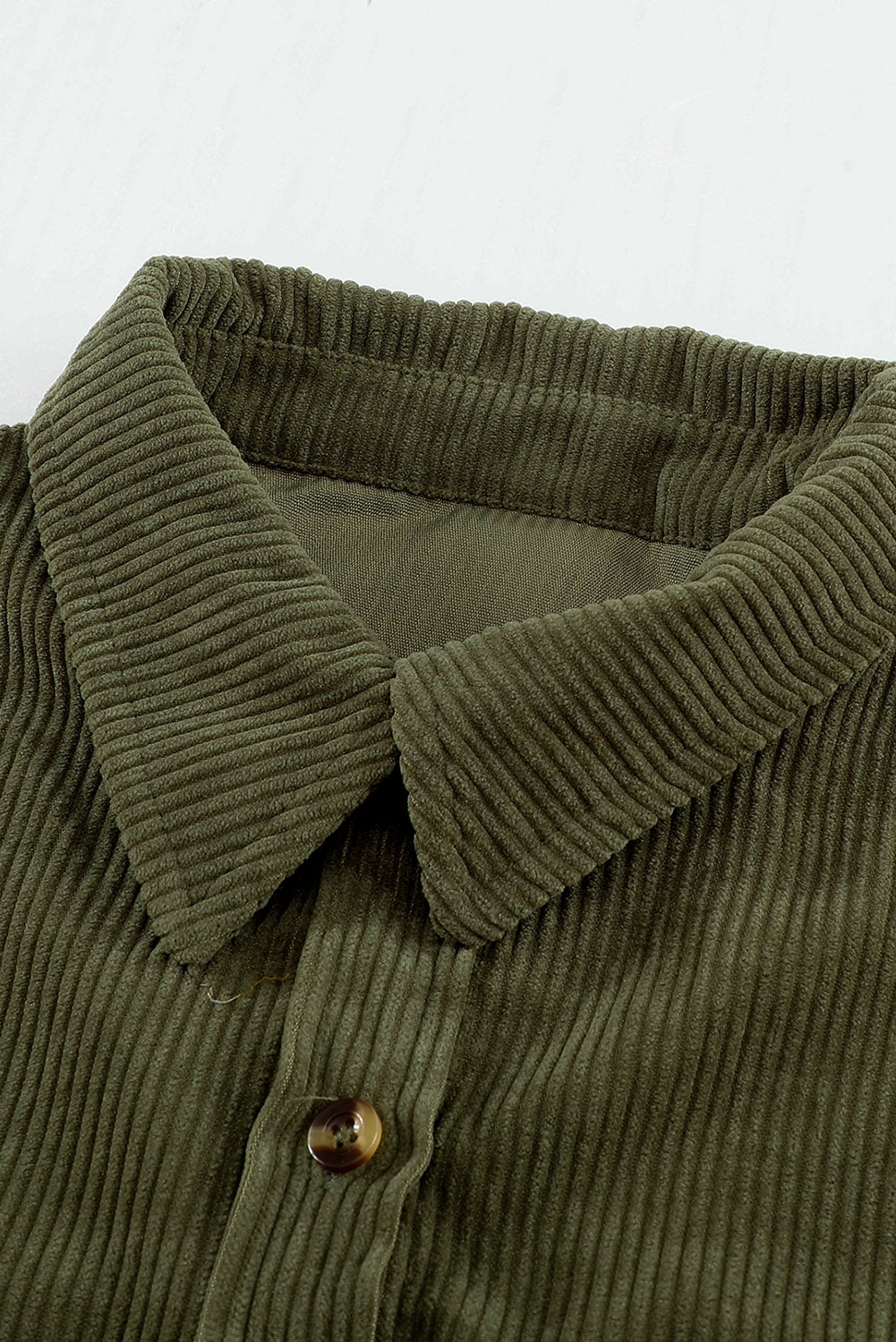 Corduroy Button Pocket Shirt | Green