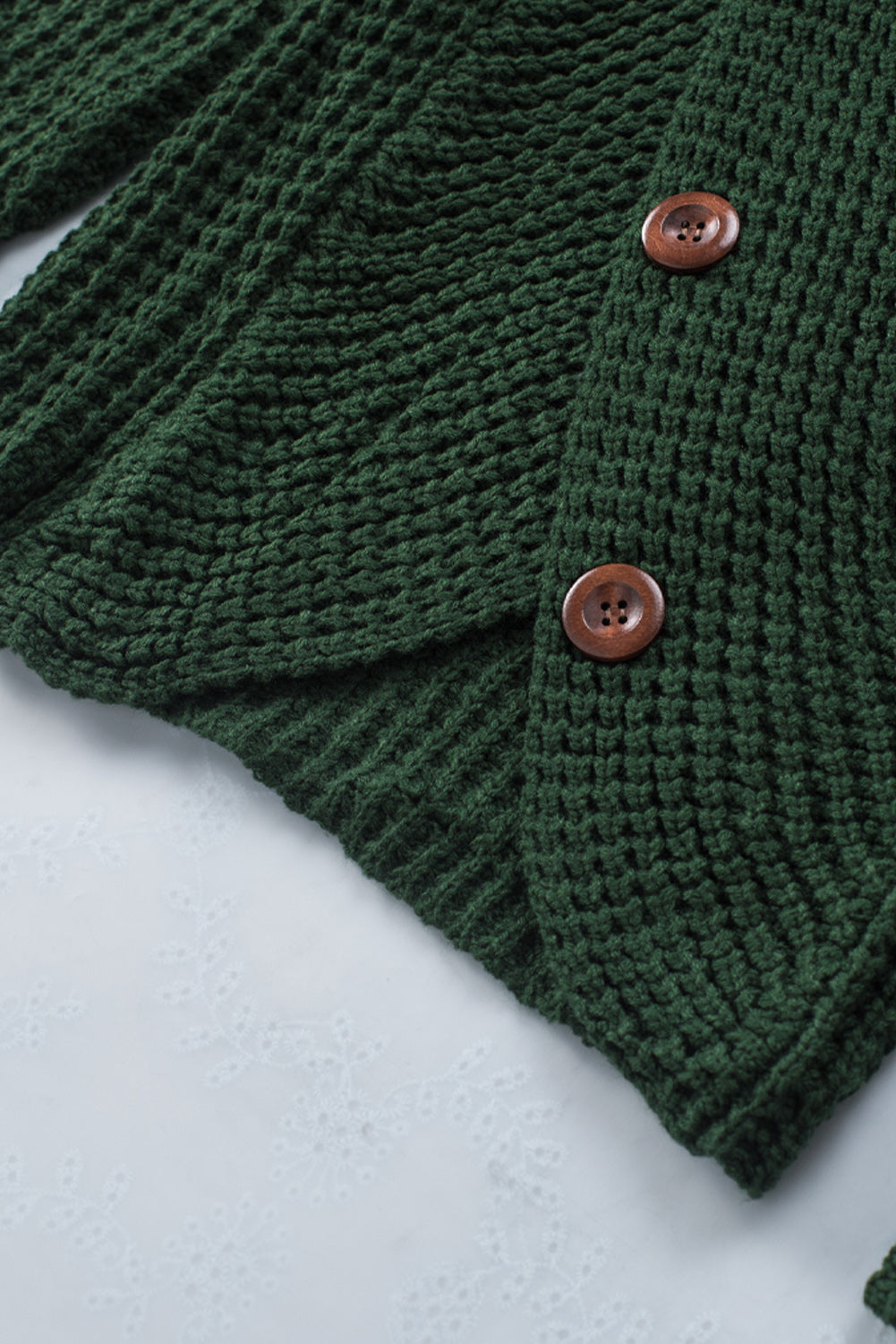 Olive Buttoned Wrap Turtleneck Sweater | Green