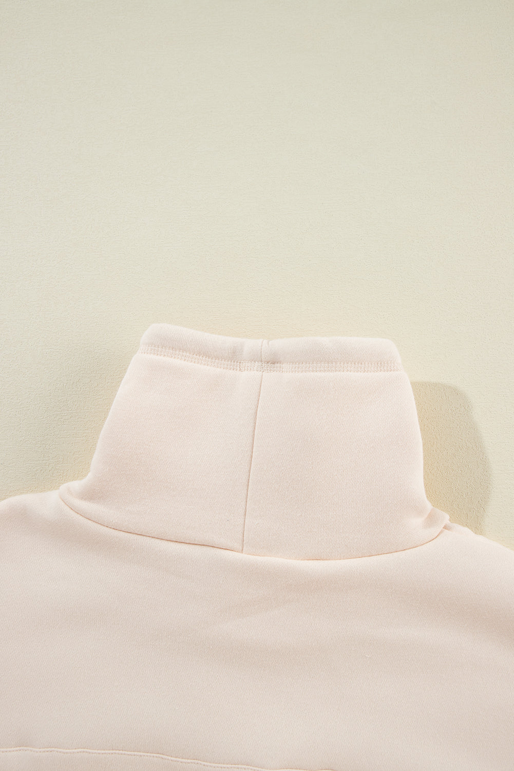 Drawstring Turtleneck Dolman Sleeve Sweatshirt | Apricot