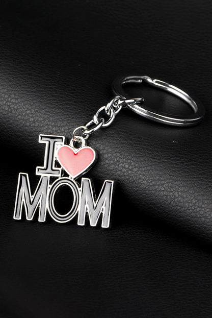 I Love Mom Keychain | Black