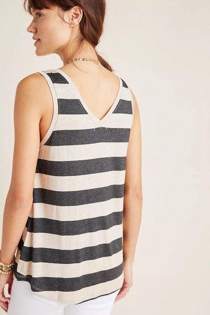 d V Neck Tank Top | Stripe