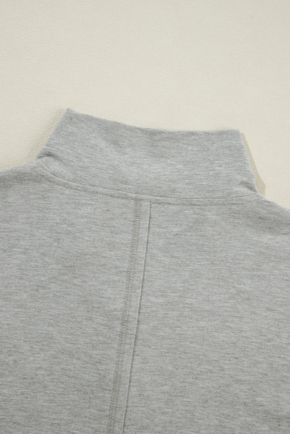 Exposed Seam Collared Pocketed Loose Sweatshirt | Light Grey