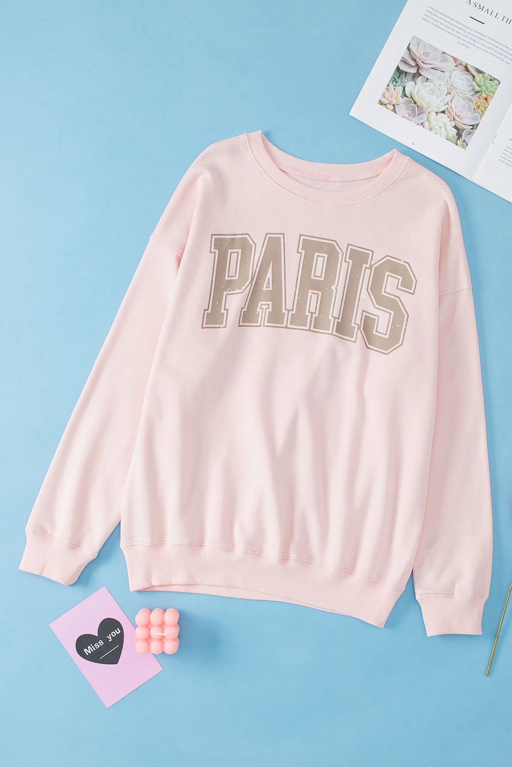 Pairs Graphic Oversized Sweatshirt | Pink