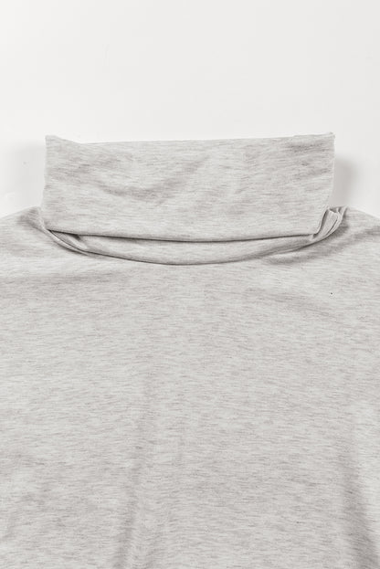 Cowl Neck Shift Tunic Top | Gray