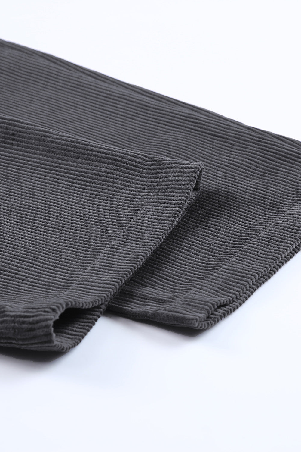 Corduroy High Waist Straight Leg Pants | Gray