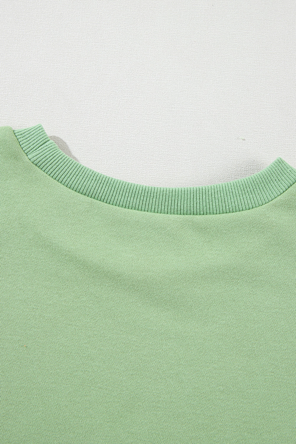 Solid Fleece Lined Drop Shoulder High Low Sweatshirt | Grass Green