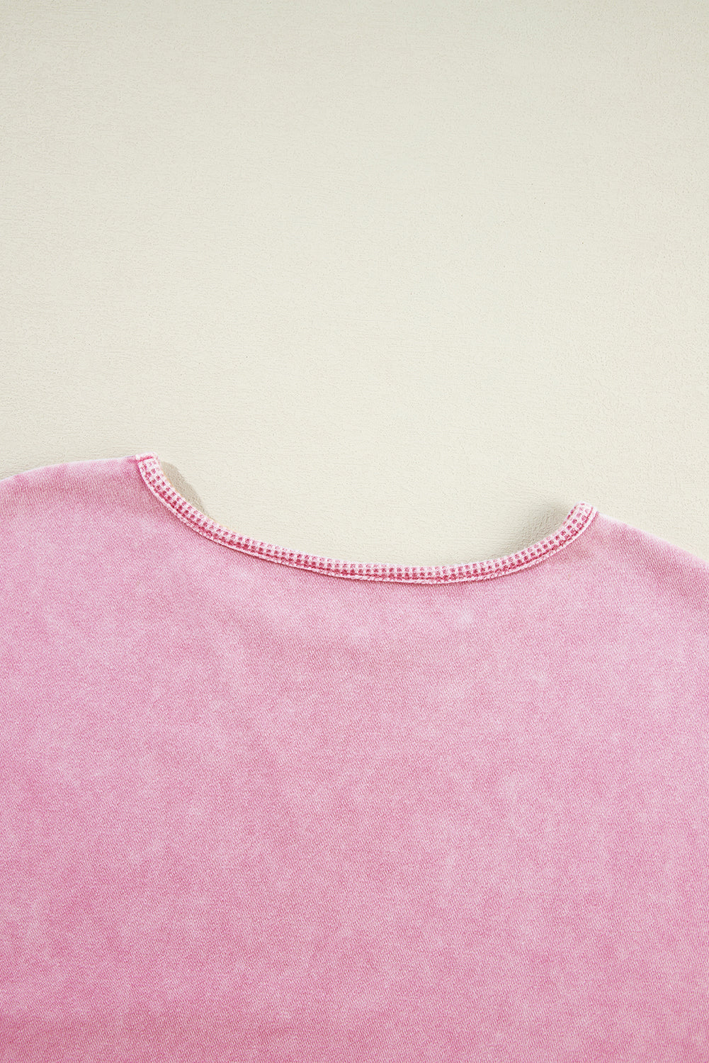 Mineral Wash Drop Shoulder Pullover Sweatshirt | Strawberry Pink