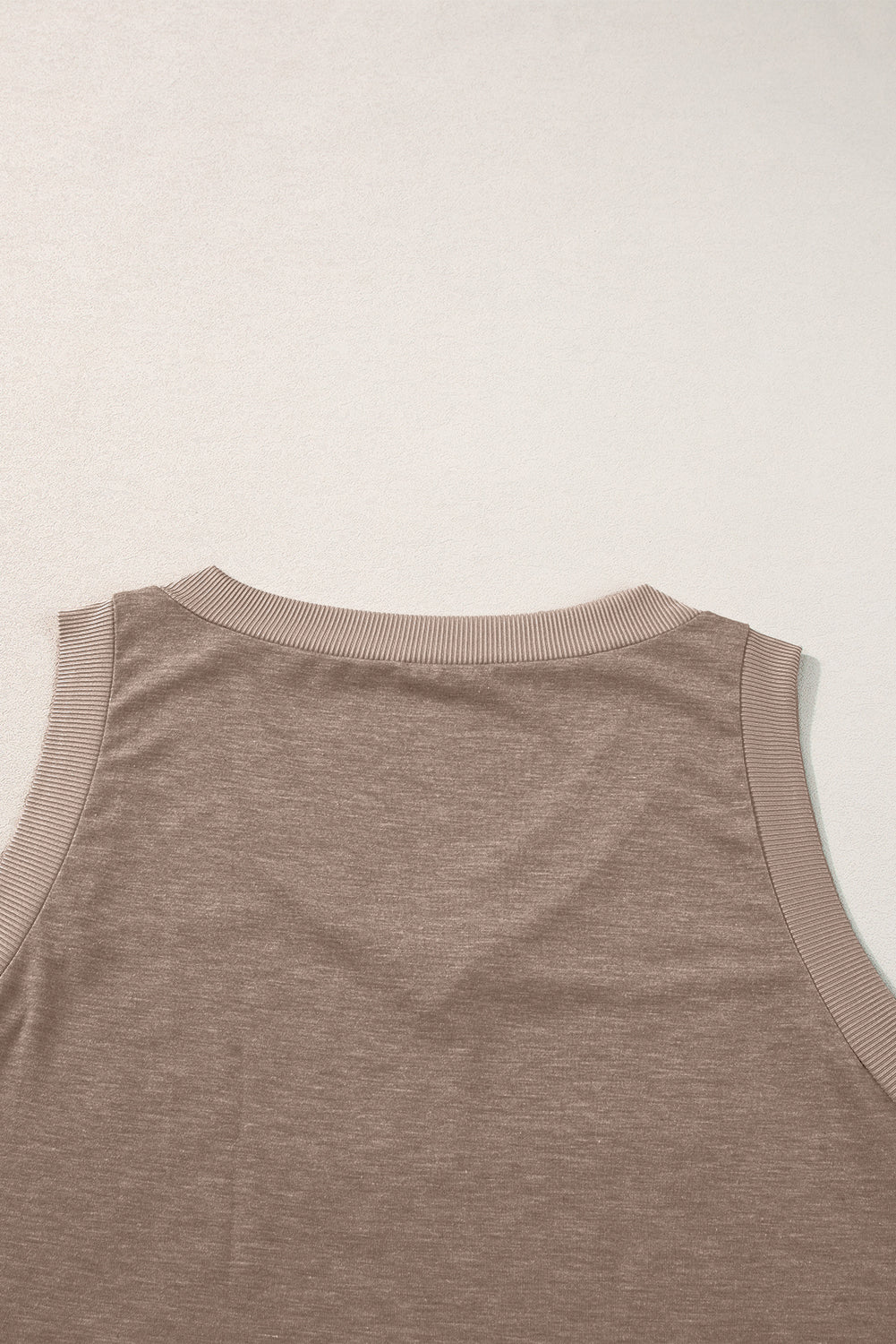 Ribbed V Neck Tank | Simply Taupe