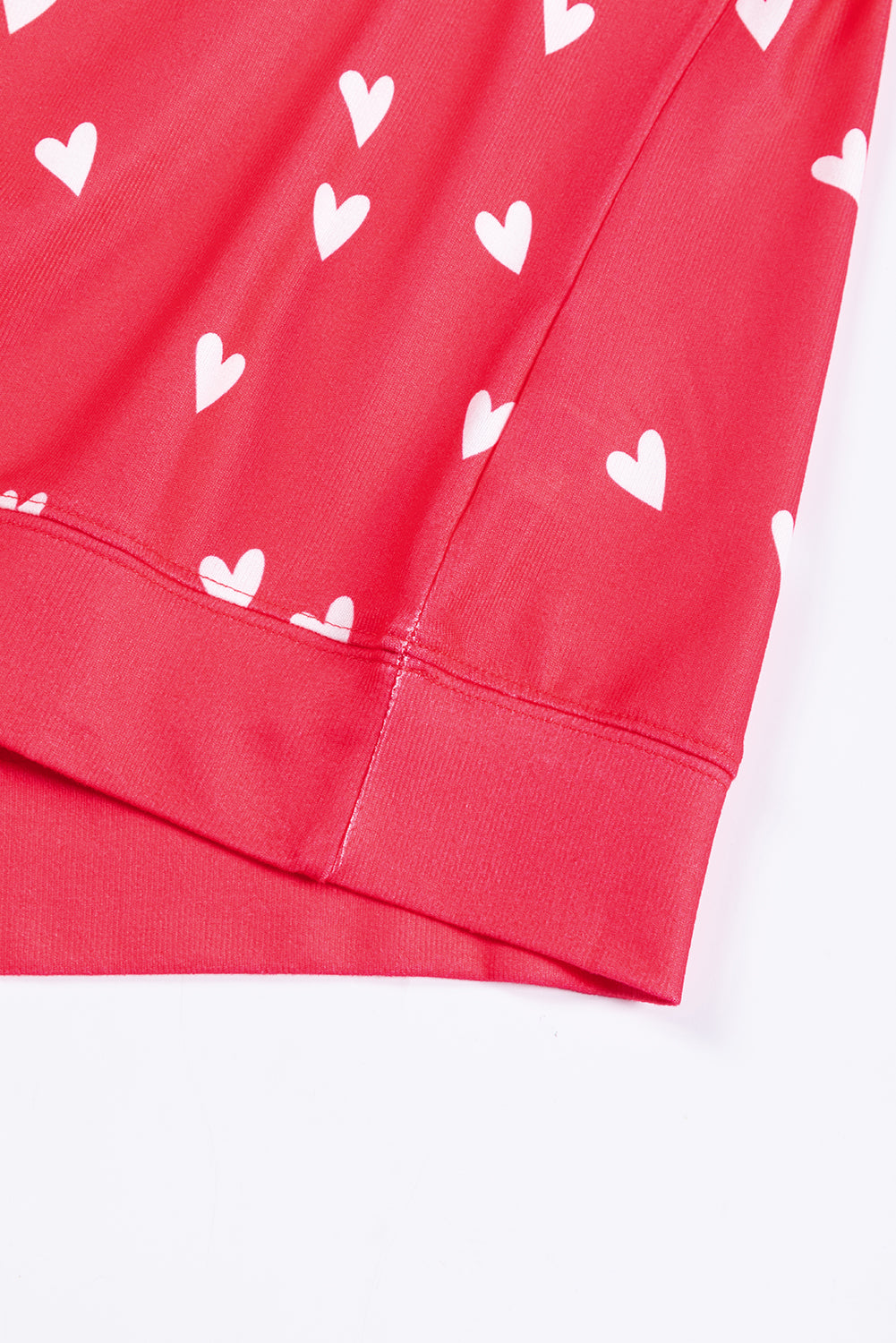 Valentines Heart Print Pants Set | Fiery Red