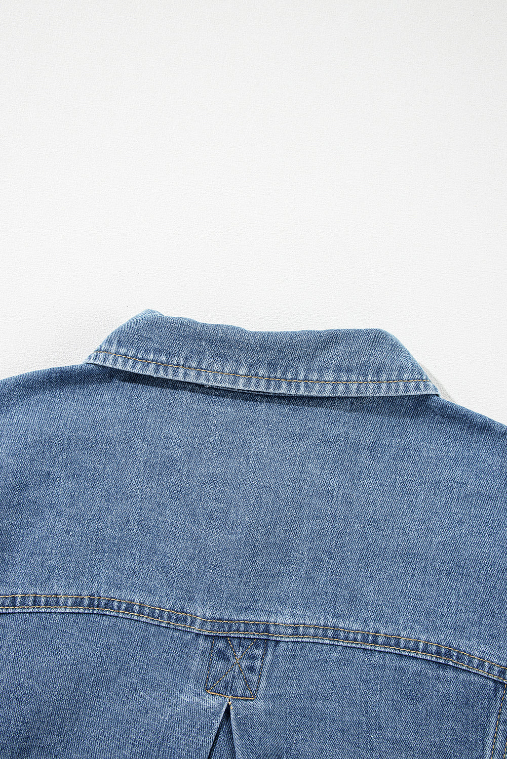 Washed Oversize Pocketed Denim Jacket | Light Blue